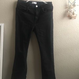 Blaxk jeans high rise straight cut